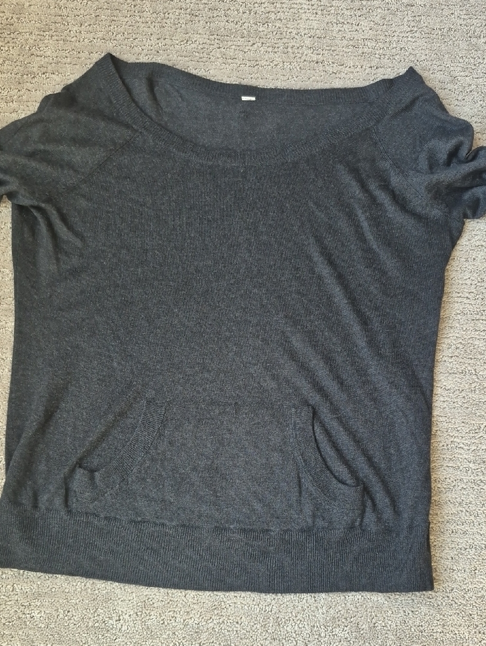 lululemon athletica Charcoal Short Sleeve Knit Top
